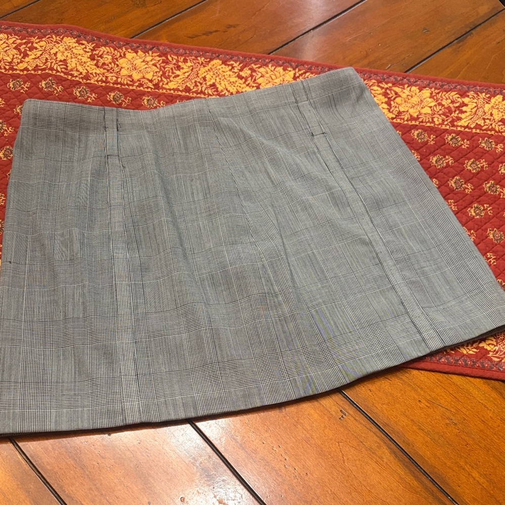 J. Crew Gray Plaid Mini Skirt